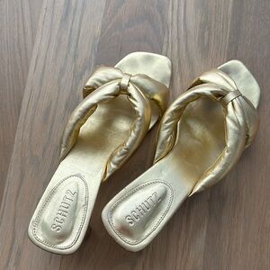 Schultz gold heeled sandals